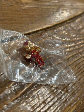 Iron Man-Inspired Red & Gold Character Charm (Unbranded)